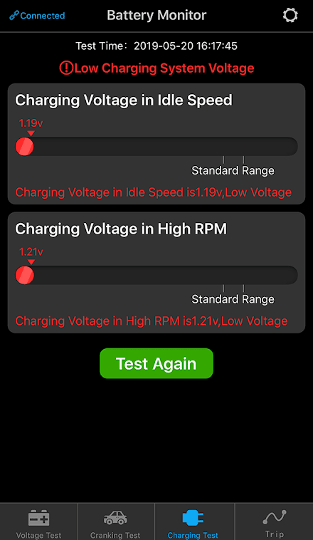 ANCEL Battery Monitor Screen 3