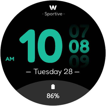 WES5 - Sportive Watch Face Screen 3