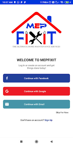 Android application MEP FIXIT screenshort