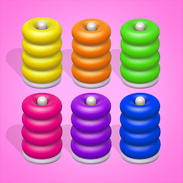 تصویر نماد Color Sort 3D — Hoop Stack