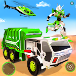 Cover Image of Download Flying Garbage Truck Robot Transform: Robot Games 20 APK