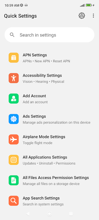 Quick Settings for Android - 1.2 - (Android)