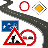 Driving school for kids, signs icon