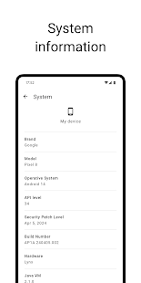 System information Screenshot