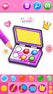 Glitter beauty coloring game