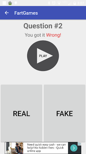 Fart Games: Yup I went there. Screen 2