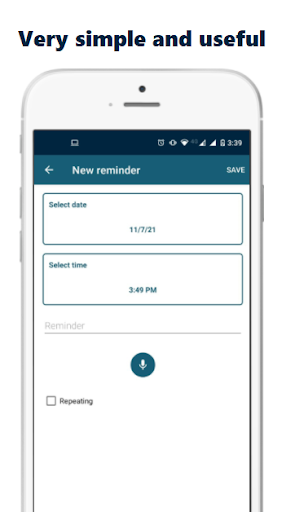 Remind me app Screen 2