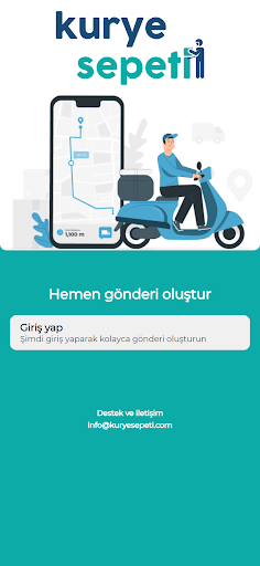 Android application Kurye Sepeti screenshort