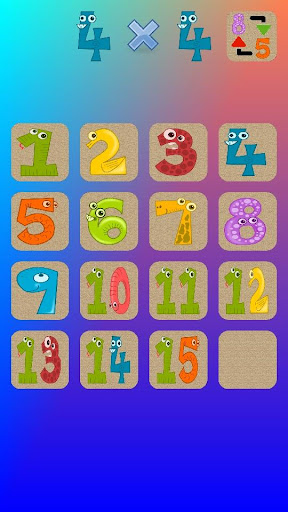 Android application Fifteen puzzle screenshort