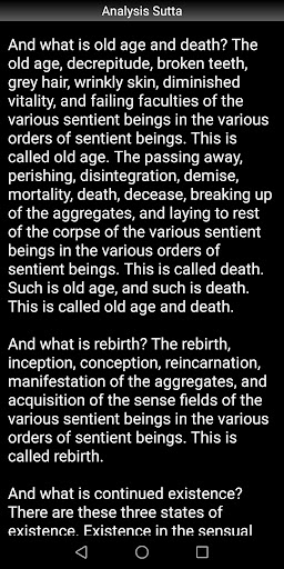Buddhism: Analysis Sutta Screen 3