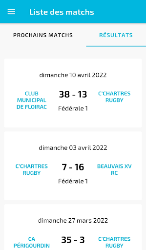 C’Chartres Rugby Screen 3
