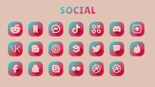 Screenshot of Mint Melon Icon Pack