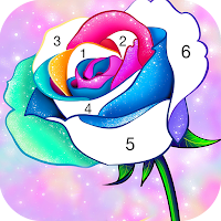 Цвет розы по номерам: Раскраски офлайн