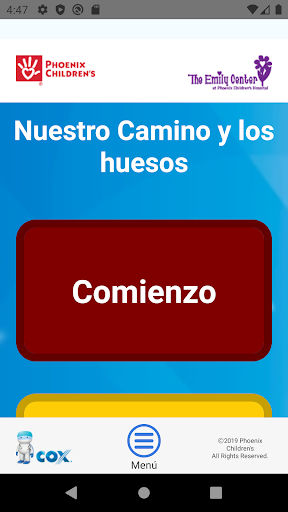 Android application Nuestro Camino y los huesos screenshort