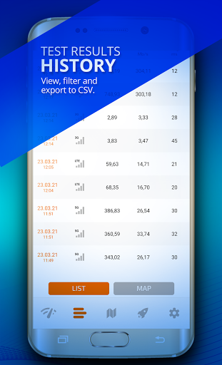 Screenshot of FIREPROBE Speed Test
