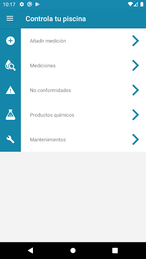 Android application Controla tu piscina screenshort