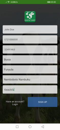 Digital Dairy Screen 2