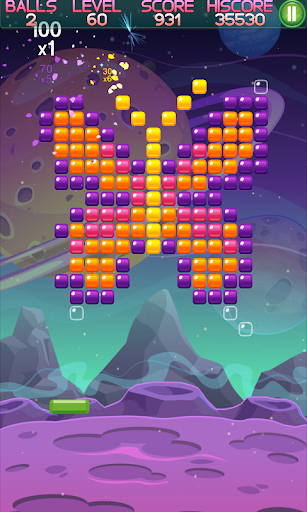 Android application Alien Brick Breaker. screenshort