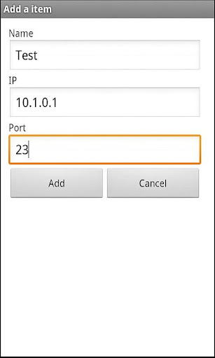 Android application TCP Client screenshort
