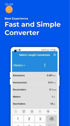 Android application Metric Length Conversion Pro screenshort