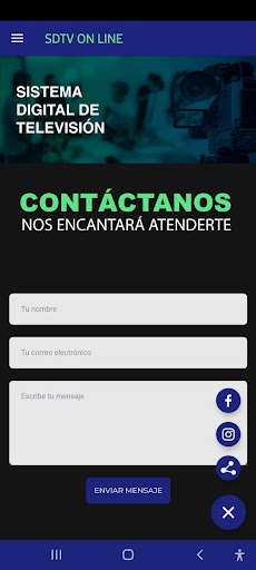 Android application SDTV ON LINE screenshort