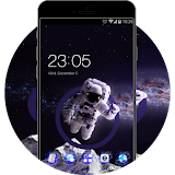 Space Astronaut Galaxy Universe HD Wallpaper icon