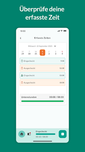 My21 - Zeiterfassung Screen 3