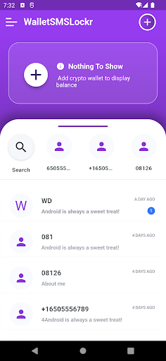Android application WalletSMSLockr screenshort