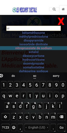 Injectable drugs Screen 3