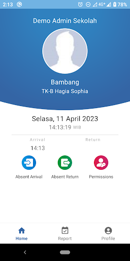 Android application Presensi Siswa - AdminSekolah screenshort