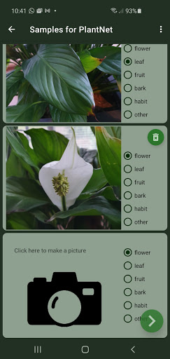 Plant guide, with recognition Screen 2