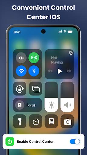 Android application Control Center OS 17 Simple screenshort