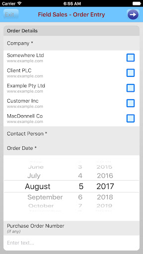 Tap-to Mobile Forms Screen 3