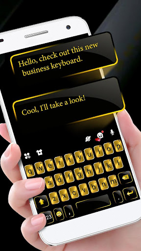 Android application Gold Metal Business Keyboard T screenshort