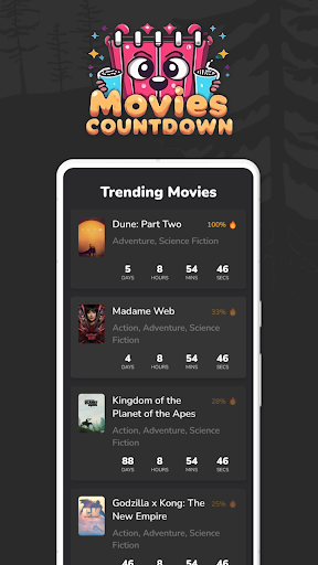 Android application Movies Countdown screenshort