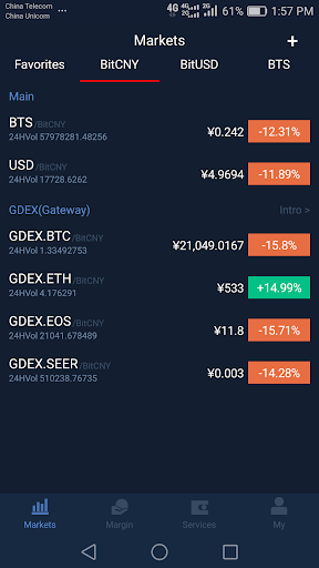 Android application Bitshares Mobile screenshort