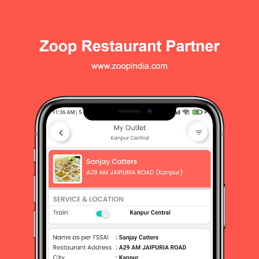 Android application Zoop Restaurant Partner screenshort