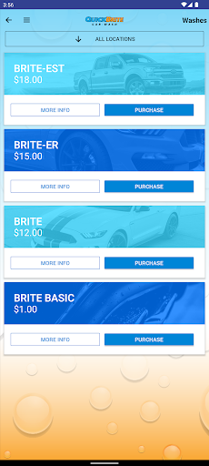 QuickBrite Car Wash Screen 3