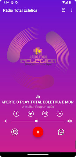 Android application Rádio Total Eclética screenshort
