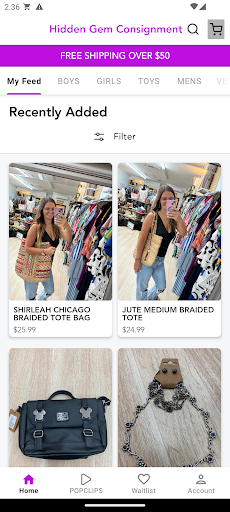 Android application Hidden Gem Consignment screenshort