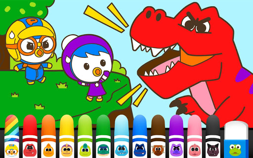 Screenshot of Pororo Dinosaur Coloring Book