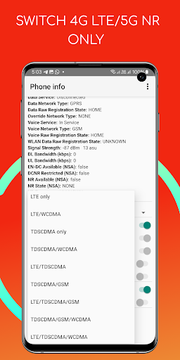 Force LTE Only Switch (4G/5G) Screenshot 2 - AppWisp.com