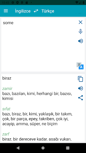 Android application English Turkish Translator screenshort