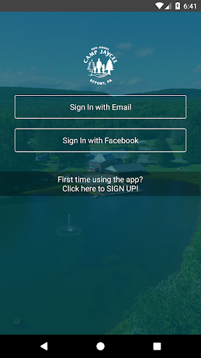 Android application Camp Jaycee screenshort
