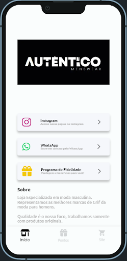 Android application Autêntico - Fidelidade screenshort