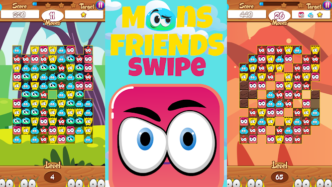 #1. MONS Friends Swipe KIDS Puzzle (Android) By: Tamoor Technologies