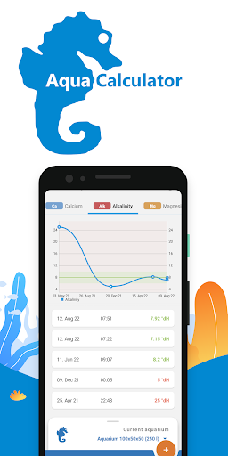 Android application AquaCalculator screenshort