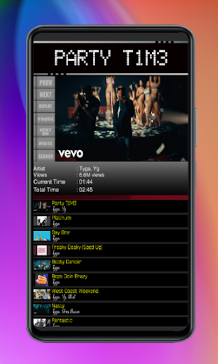Android application Tyga Party Time screenshort