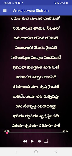 Android application Venkateswara Stotram - Lyrics screenshort