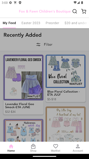 Screenshot of Fox & Fawn Children's Boutique
